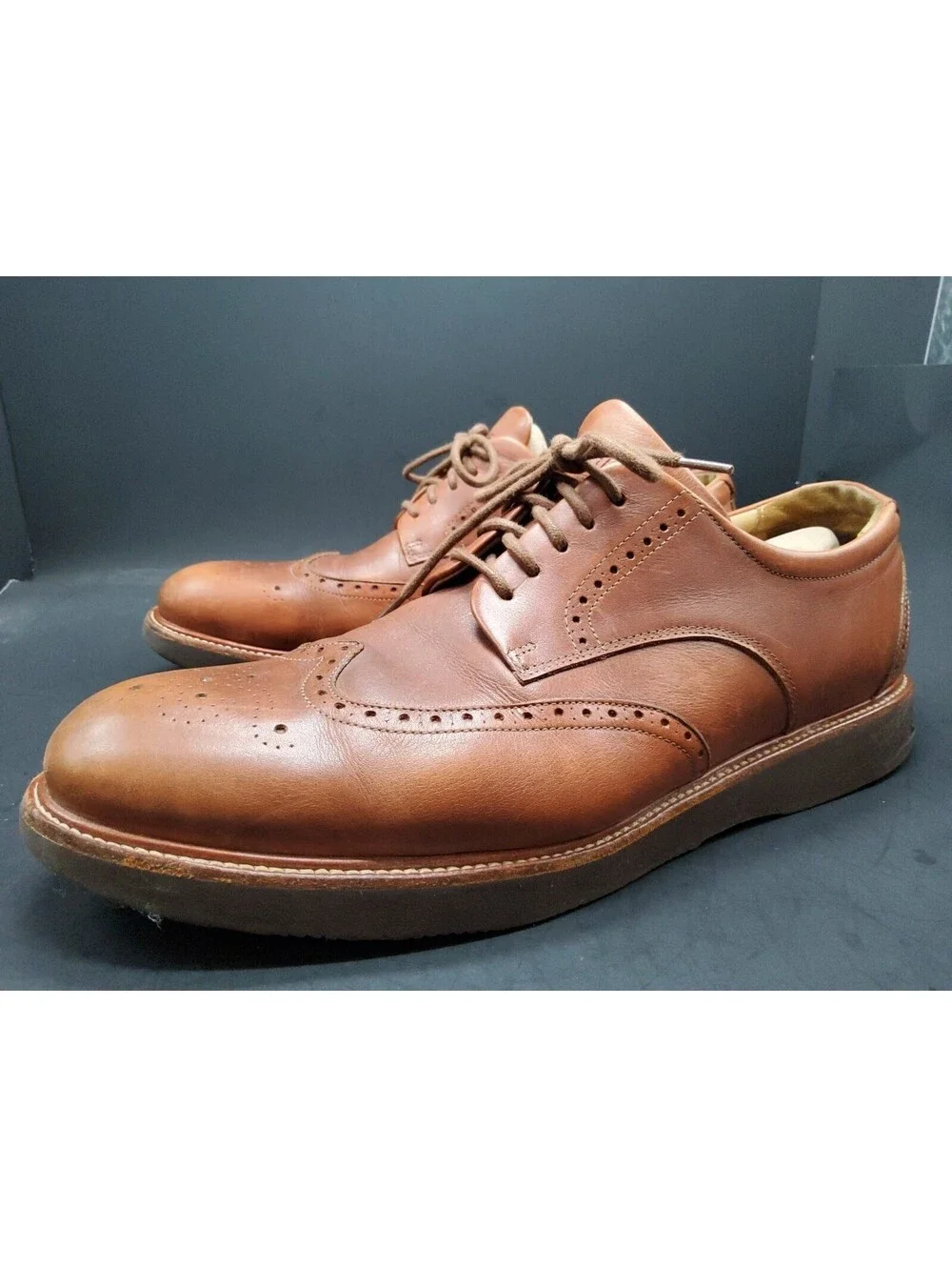 Samuel Hubbard Shoes ‘Tipping Point’ Brown Leather Wingtip Dress Men's Sz 12